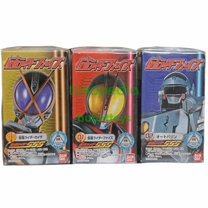 BANDAI KAMEN RIDER 555 FAIZ AUTO VAJIN KAIXA VINYL SERIES SET ORIGINAL