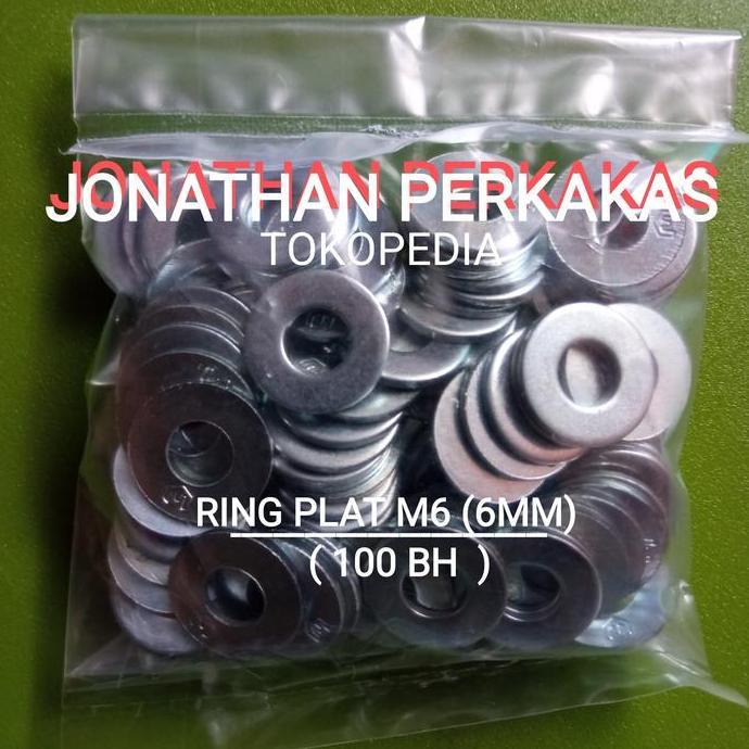 ring plat m6 putih/ring baut m6 putih/washer plate m6/100bh