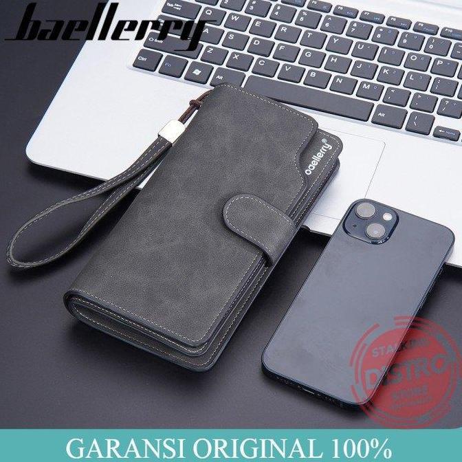 BAELLERRY S1070 Dompet Pria Panjang Bahan Kulit Dompet Kulit Dompet