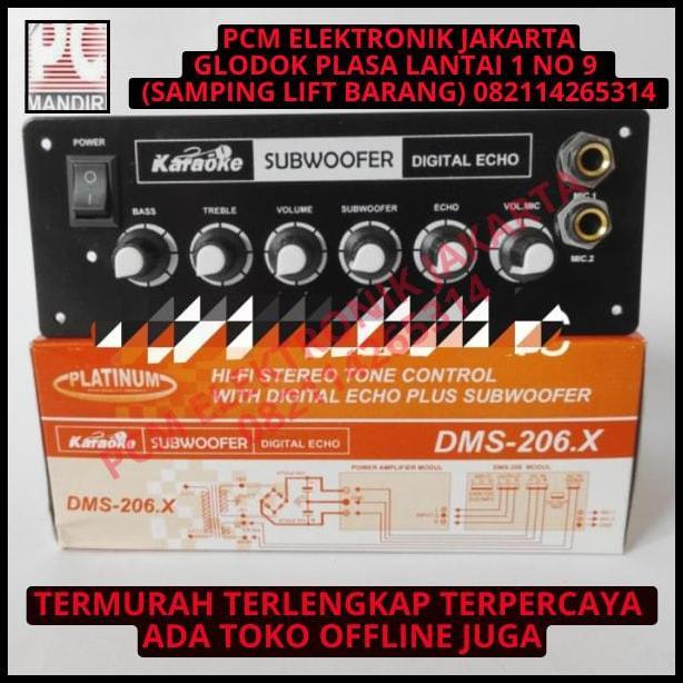 TERBARU KIT TONE CONTROL STERE MIC ECHO SUBWOOFER PLUS PANEL DMS206X DMS 206X 