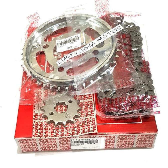 Gearset girset chainkit gear gir set rantai paket Honda Verza K18 FEDERAL