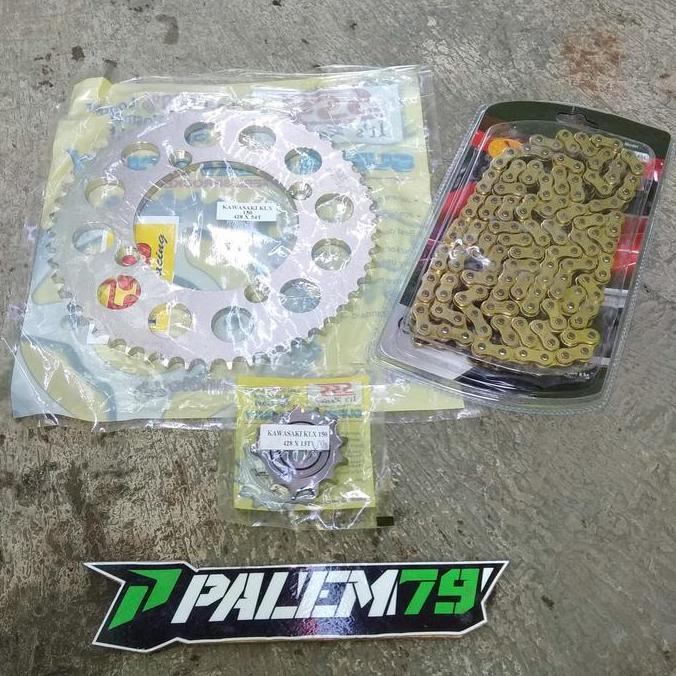 Gear Set KLX 150 S L BF Dtracker - Paket Gir Depan Belakang SSS Rantai