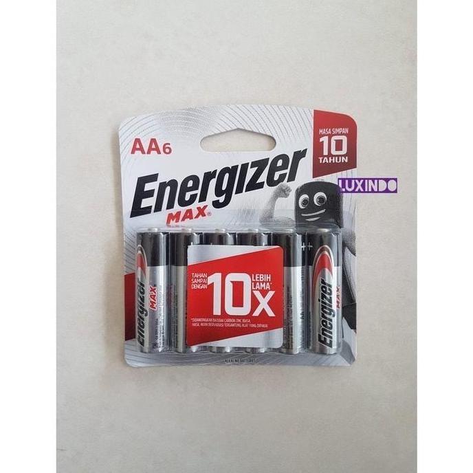 Homefix- Baterai Energizer Max Aa6 | Battery Energizer Max Aa Isi 6Pcs
