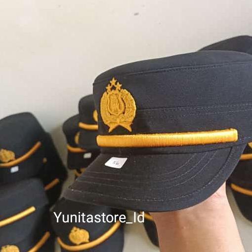 field cap pilkep pama polri komando terbaru full kain halus premium
