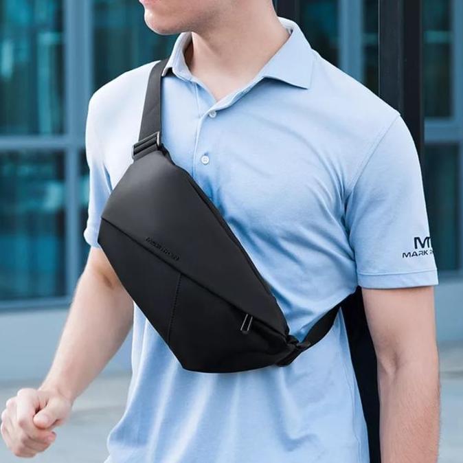 Mark Ryden MR7786 Tas Selempang Pinggang  Pria Crossbody  Waistbag  Slingbag  - Hitam