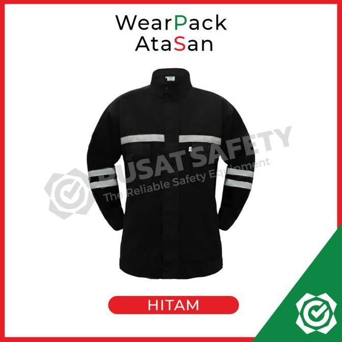 Jaket Weaack Safety Baju Seragam Kerja Lengan Panjang IMJ Hitam Pria