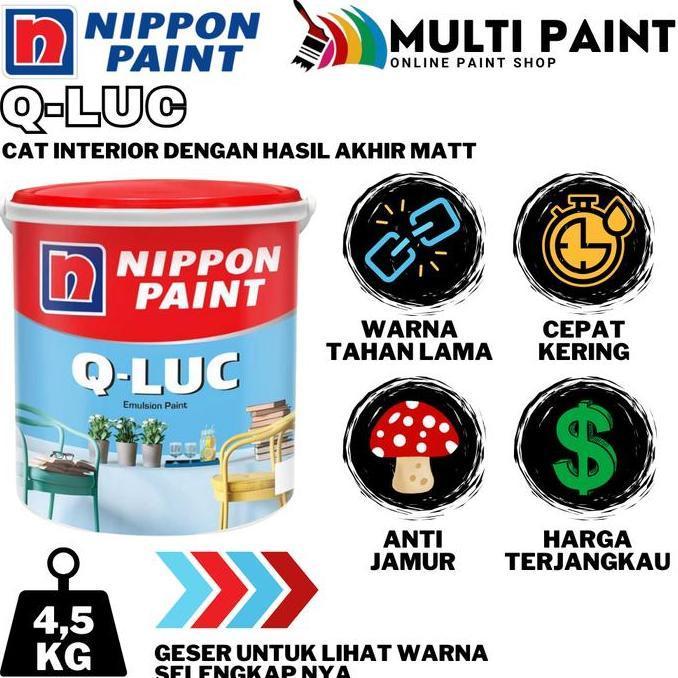 rosandi.rose - nippon paint q-luc cat tembok q luc 4,5kg cat tembok nippon paint q luc cat dinding q