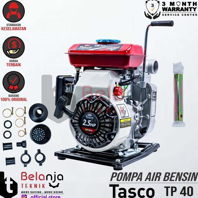 Ledeng- Tasco Pompa Air Bensin Tp 40 Alkon 1.5 Inch Plus Converter 1 Inch 4Tak