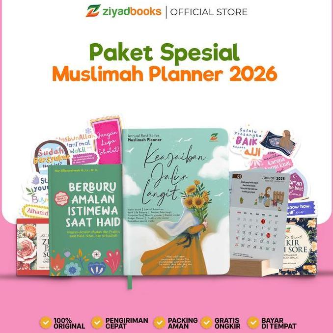 Muslimah Planner : Keajaiban Jalur Langit -  Jurnal Harian Cantik Hardcover - Buku Jurnal Wanita (TE