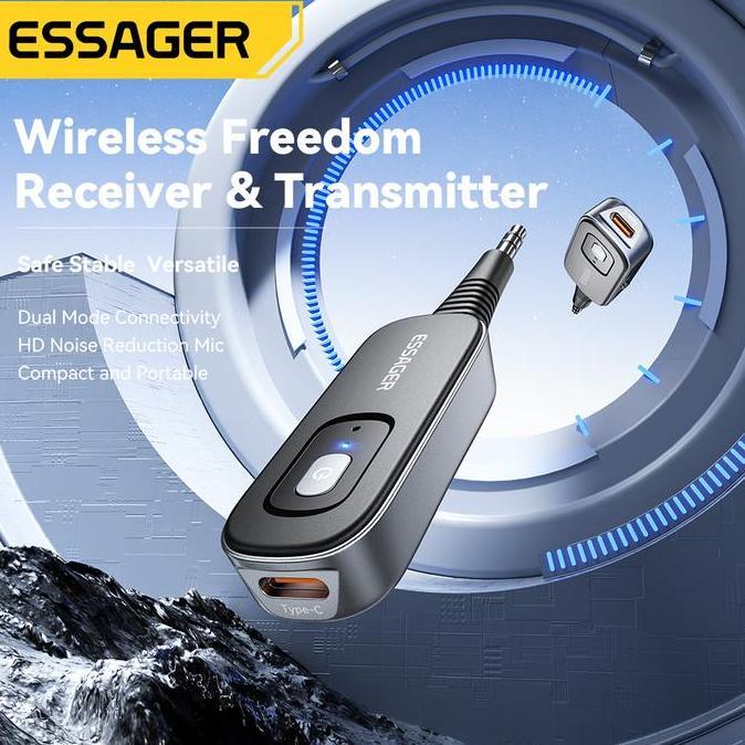 Audflow- Essager Bluetooth 5.1 Adapter Receive (Rx)/Transmit (Tx) Signals Two In One Bluetooth Recei