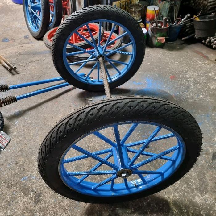 Roda Gerobak Ring 17 Inch Ban Baru 1Set Roda Gerobak Dorong Original Dan Terpercaya