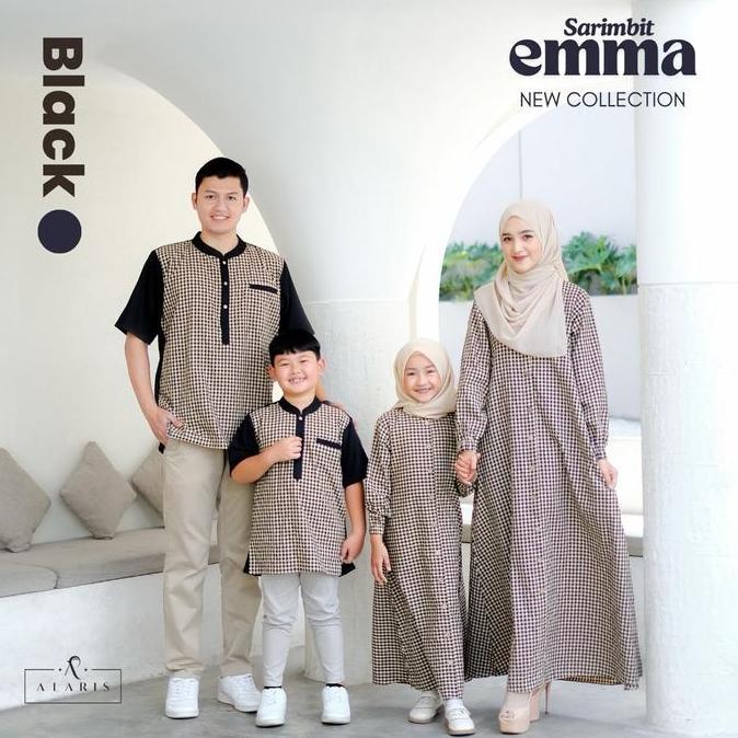 Emma Dress Kids / Gamis anak model Casual / Gamis katun anak / Gamis anak motif kotak kotak / Gamis 