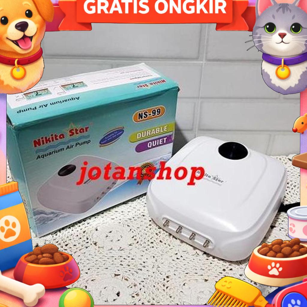 Nikita Star Ns99 Ns 99 Aerator 4 Lubang Pompa Angin Udara Aquarium