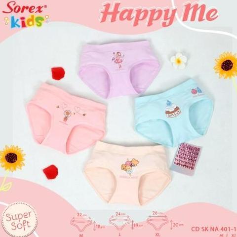 Duniaank- Sorex Kids | Celana Dalam Anak Perempuan Original / Cd Cewek Usia 2 S/D 10 Tahun