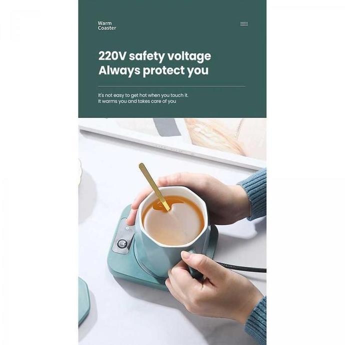 Terpopuler- Purrini Tatakan Pemanas Gelas Coffee Cup Warmer Heating Pad Coaster -Kp170