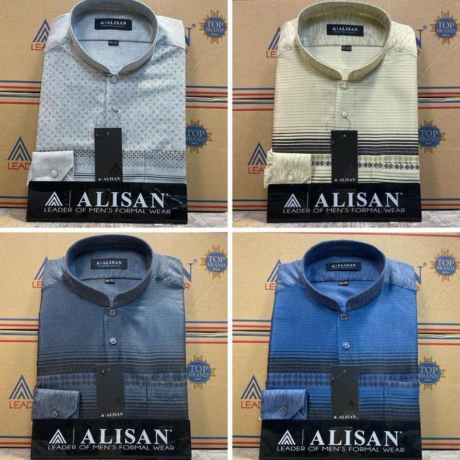 KOKO PANJANG ALISAN Bordir Lengan Panjang Warna Sage Coklat Abu Olive