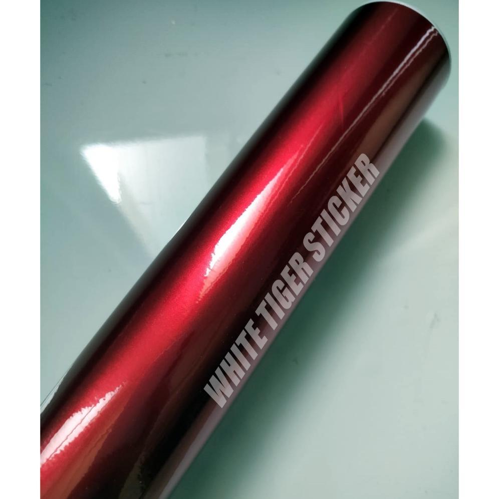 100% AMAN` SKOTLET STIKER MOTOR DARK RED METALIK CANDY SKOTLET MERAH TUA METALIK CANDY SCOTLITE DARK