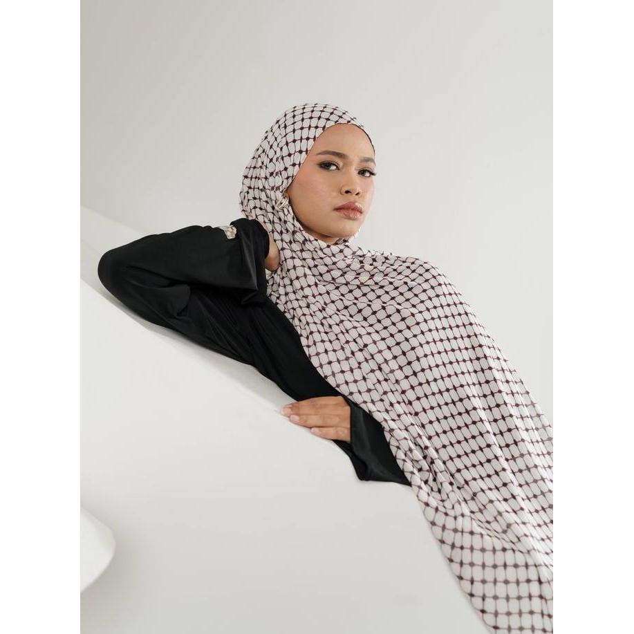 Newrilis- Keffiyeh Scarf / Pashimna Printed Modals / Breathable / Lightweight / Pashmina Leu Officia