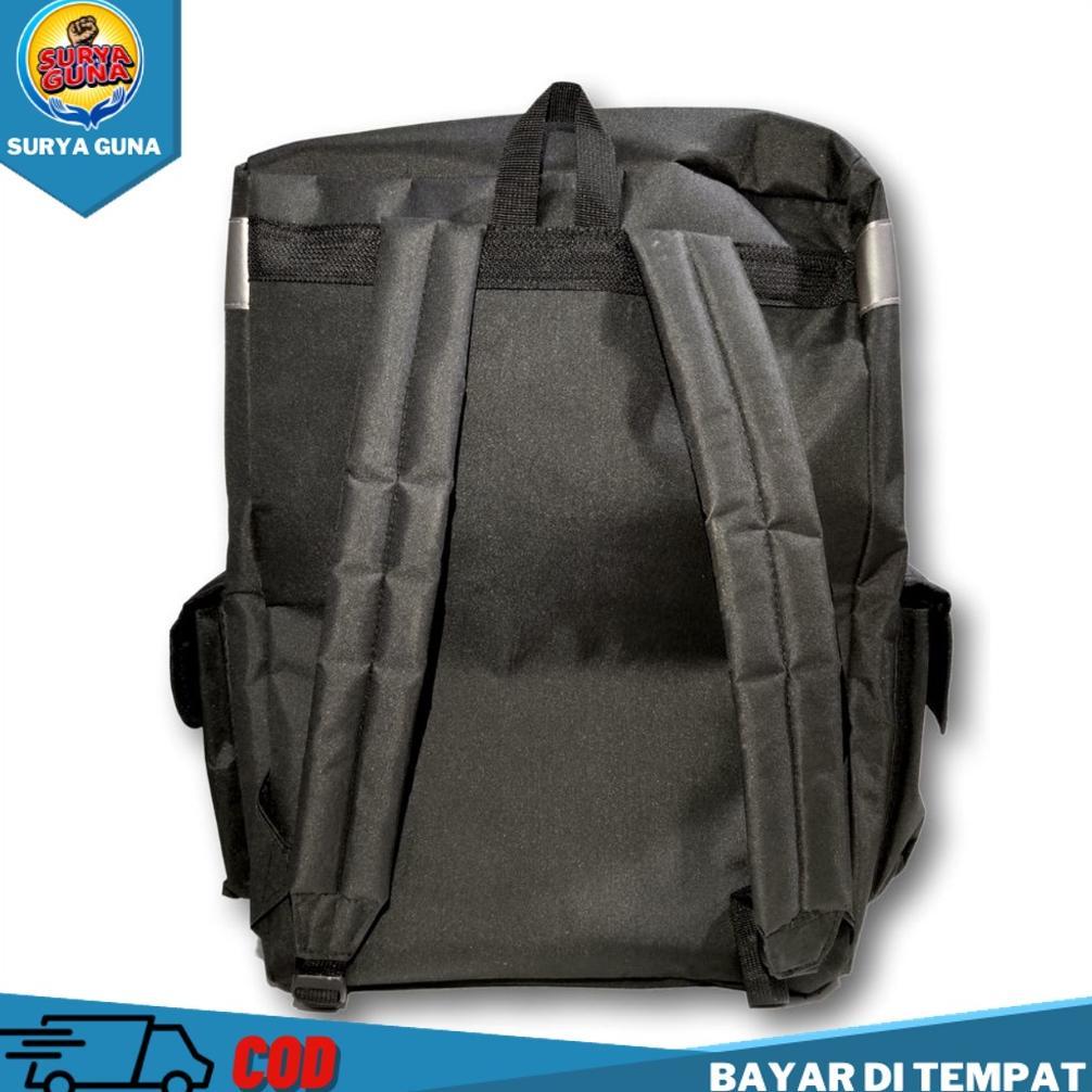 Favorit` Tas Kurir Motor Gendong Bahan Dinier Polyester Tas Kurir Motor Anti Air Muat Beban100 Ltr B