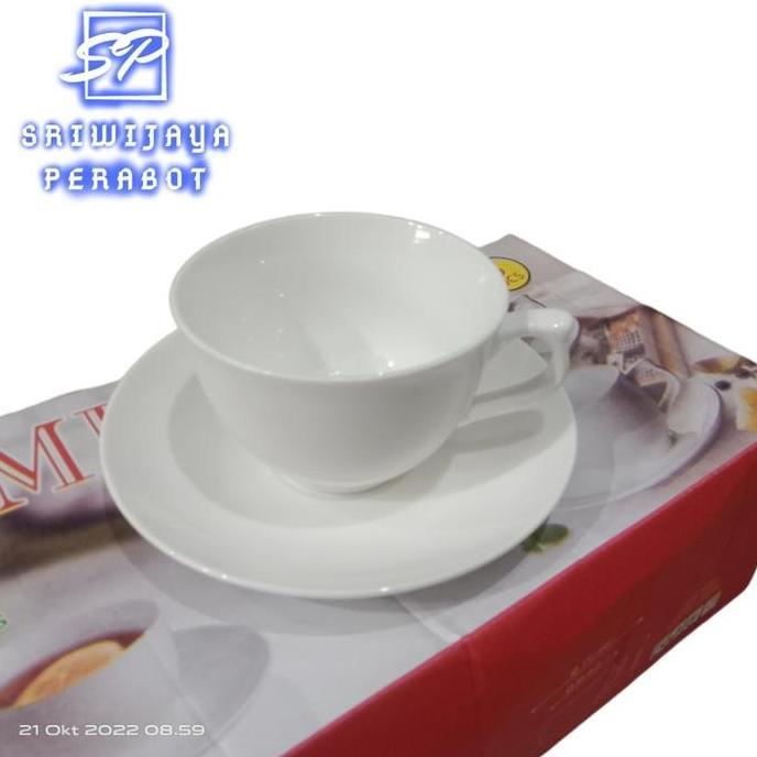 Terpopuler- Cangkir Teh,Kopi, Cangkir Set Polos+Tatakan