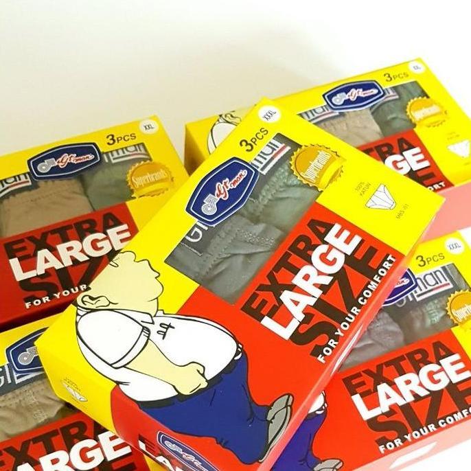 Cod,Bisabanget- Celana Dalam Underwear Brief Pria - Gt Man Mbs  - Jumbo Big Size Katun Nyaman Segiti