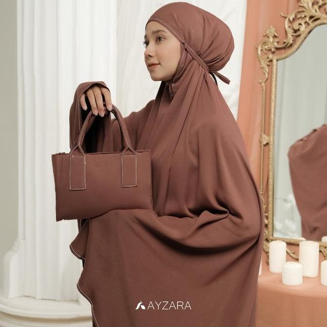 DISKON AYZARA - MUKENA DEWASA RAYON POLOS ALULA SERIES ATASAN BAWAHAN