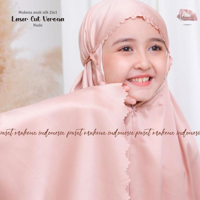 DISKON MUKENA 2IN1 LASER CUT ANAK VERONA