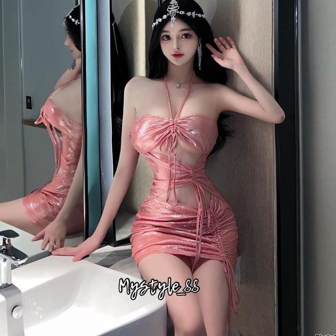 Promo Night Party Dress Glossy Clubbing Dress 5833 Lingerie Pesta Cod