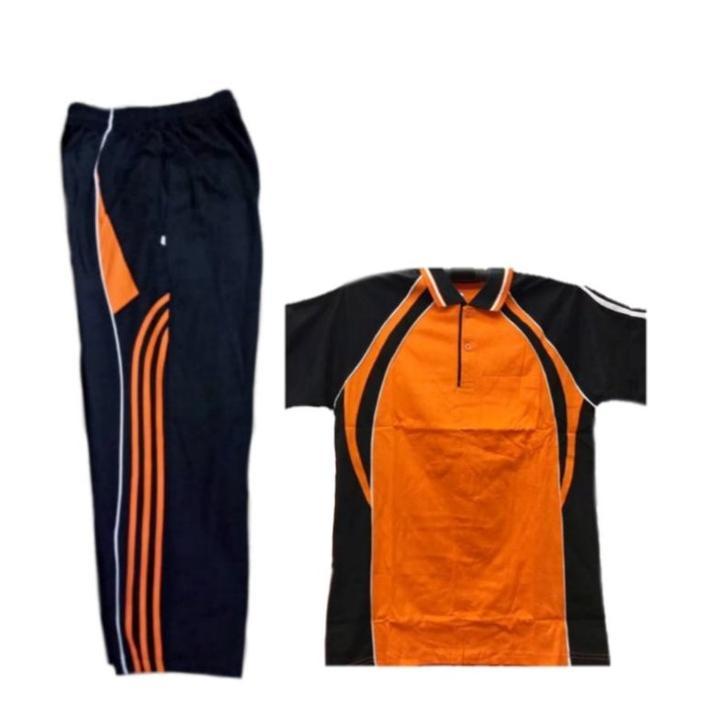 Thebest- Kaos Wangki Seragam Senam Lengan Pendek Terbaru // Stelan Kaos dan Celana Trening  Pria Wan