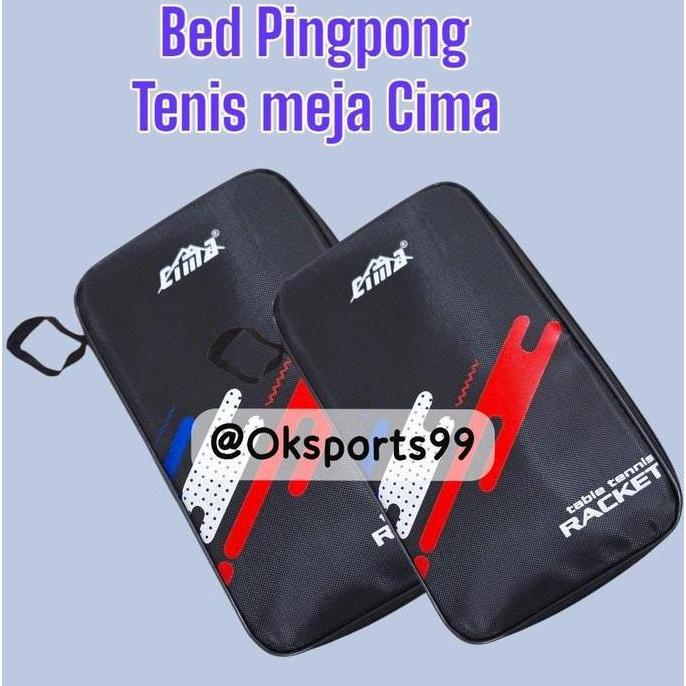 Bet Pingpong Bed Raket Tenis Meja isi 2pcs dengan Tas Gratis Pegangan Kayu & Bad Rubber Sesuai Stand