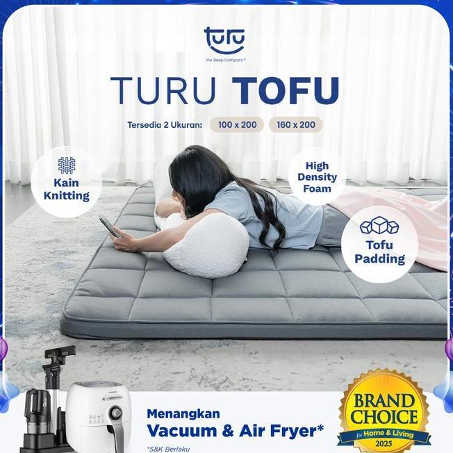Turu Turu Tofu Kasur Lantai Gulung Travel Bed Matras Lantai Kasur Piknik Free Tas