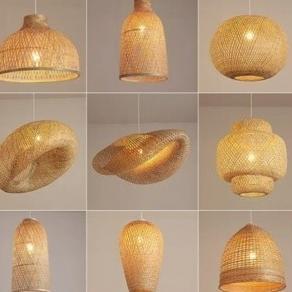 ALL VARIANT - Hiasan Lampu Gantung / Kap Lampu Anyaman All Varian / Lampion Gantung