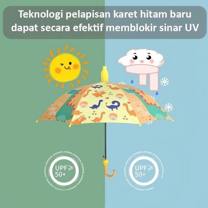 Payung Anak Karakter Payung Mainan Anti Uv Dino/ Payung Motif Animal Kuping Kecil /Payung Pelangi/Um
