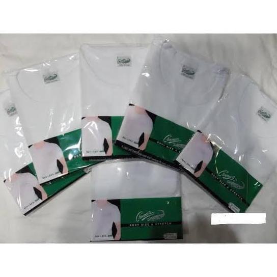Realboy- Kaos Dalam Crocodile / Kaos Oblong Crocodile Putih Kerah O N V Grosir