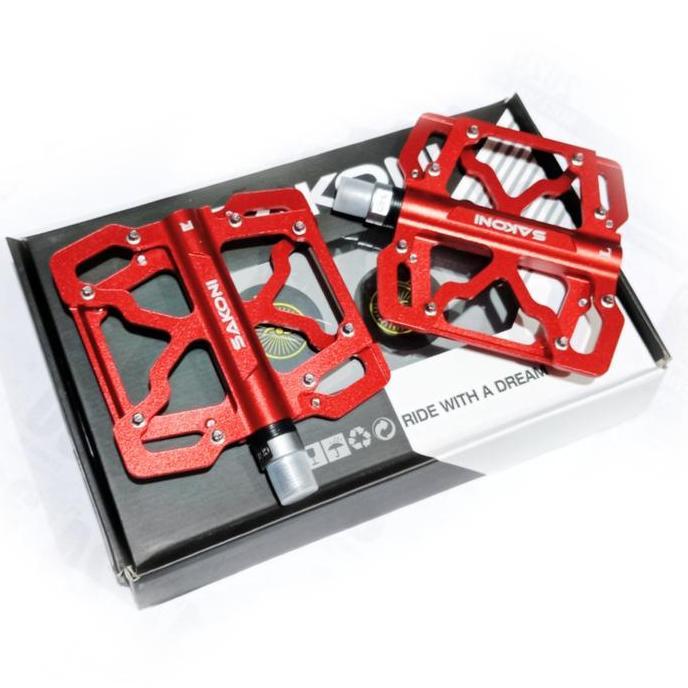 (PROMO) PEDAL SEPEDA MTB SAKONI 3 BEARING ALLOY ORIGINAL DAN TERPERCAYA