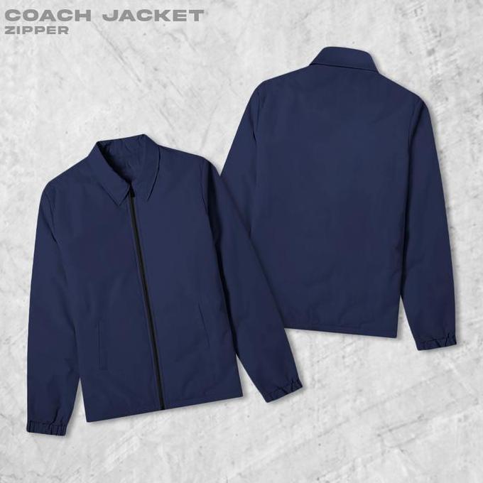 FortKlass Store Zipper Dito Jaket Coach Polos Pria Jaket Parasut Unisex Baju Kancing Keren Panjang S