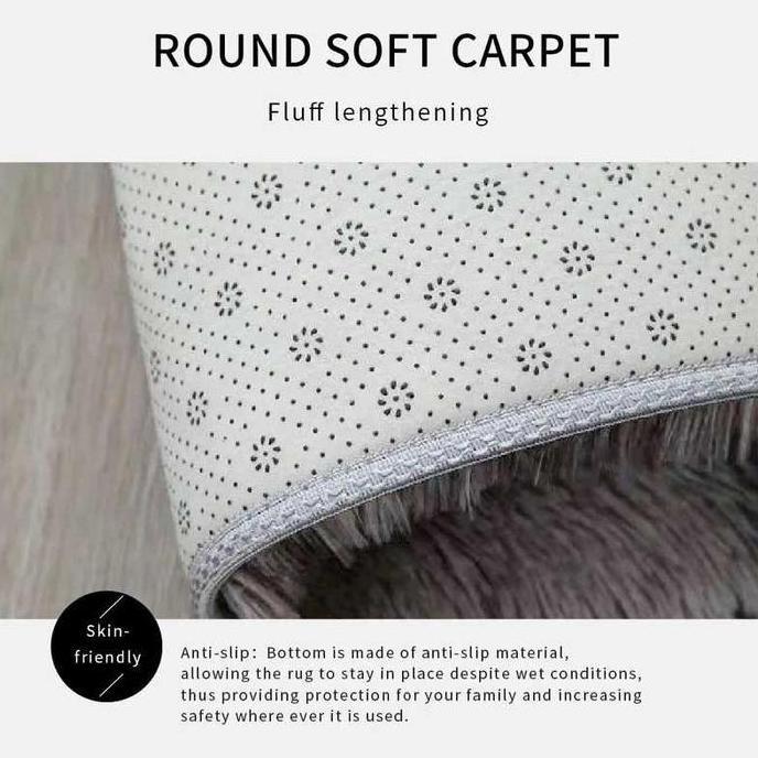 Karpet Bulu Alas Duduk Lesehan Bulu Tebal Wol Polyester Lembut