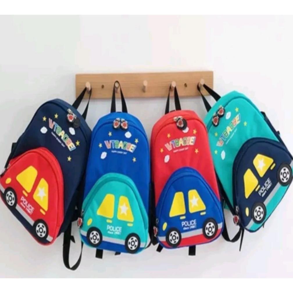 Unik Tas  Anak Sekolah Tk Paud Motif Mobil Tas Anak Laki Laki Perempuan