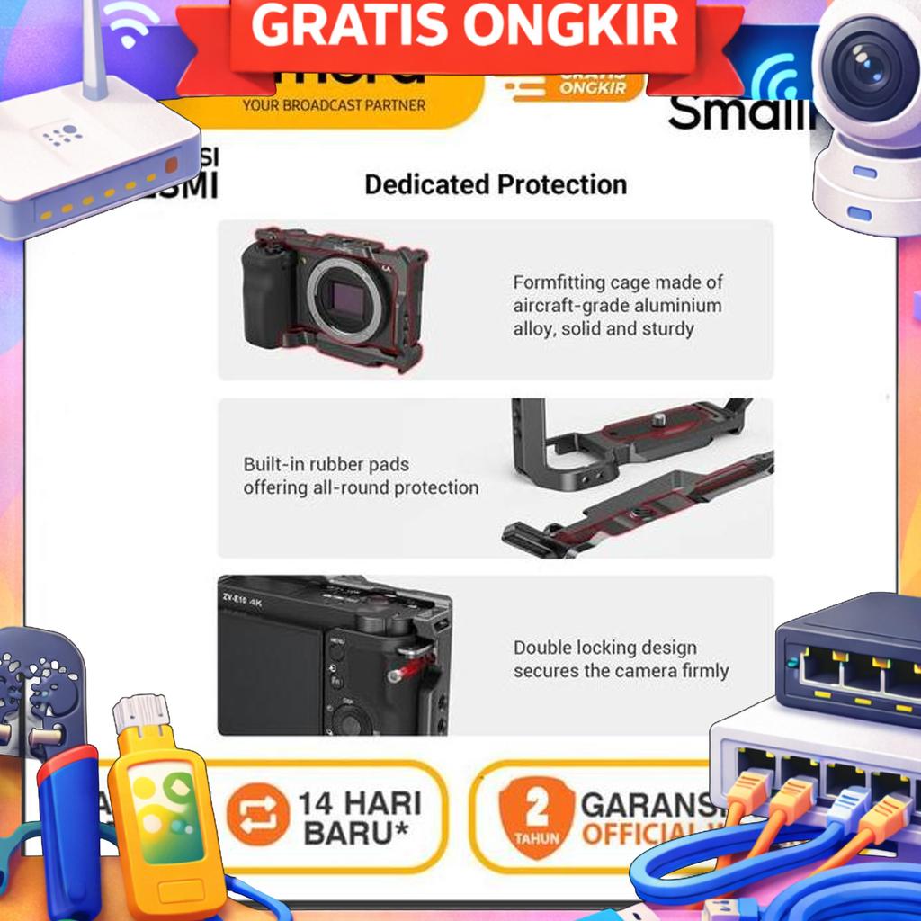 Smallrig Cage With Grip For Sony Zv-E10 3538B Garansi Resmi