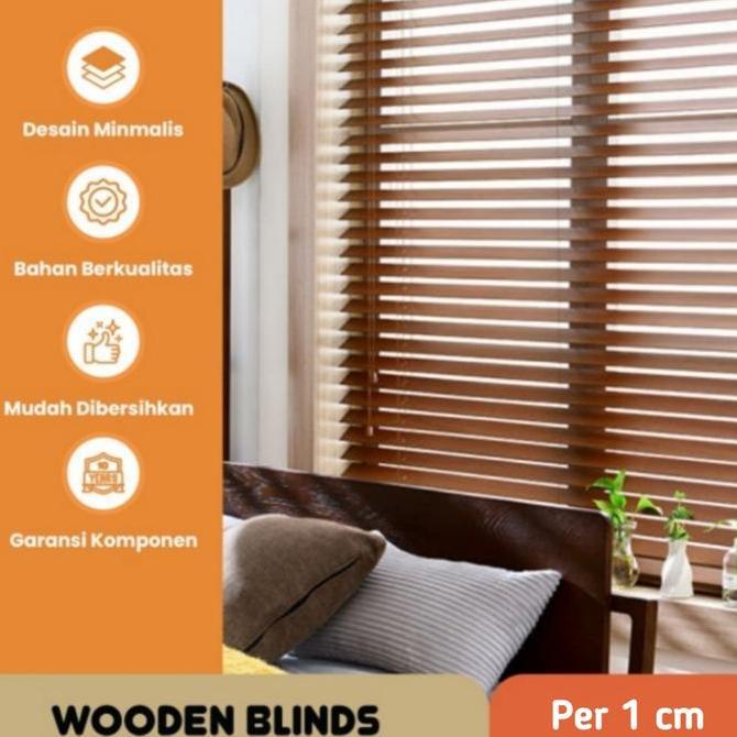 Wooden blind custom ukuran