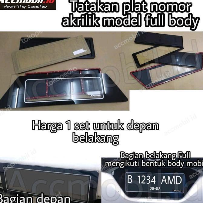 Plat nomor mobil frame plat nomor akrilik model full body custom