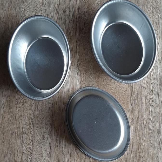 12Pcs Loyang Oval Bika Ambon Mini Cetakan Kue Press