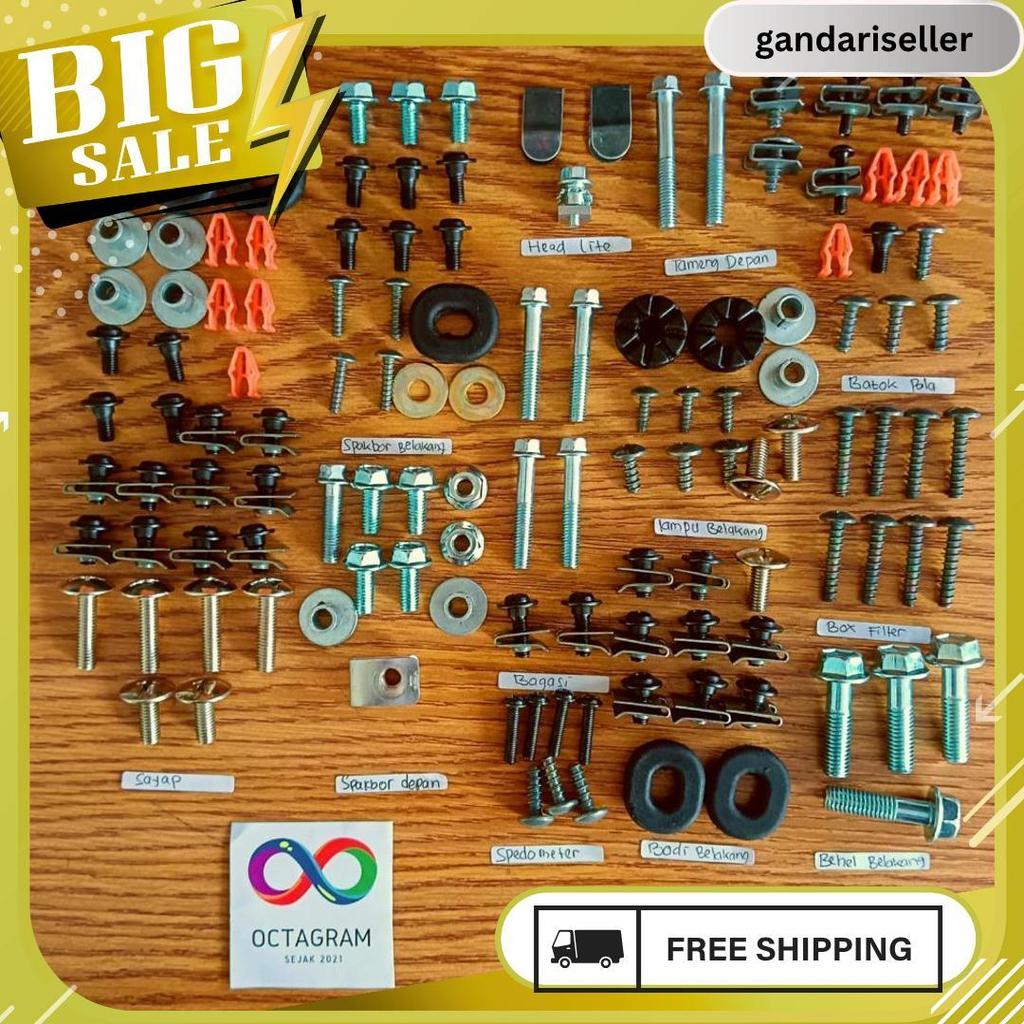 Baut Supra X 125 Helm In Fullset / Baut Honda Supra X 125 Helm In Full Body / Baut Baut Honda Supra 