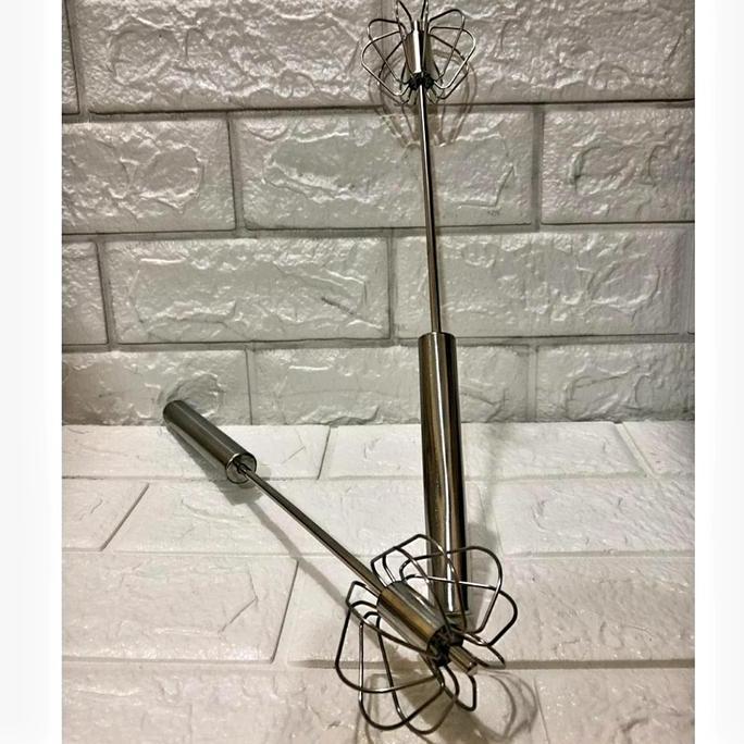 Kocokan Telur/Kocokan Kue/Kocokan Manual Otomatis Panjang 27cm