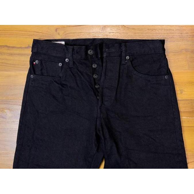 ONI Denim ONI 246ZR-BKBK 20oz Black Secret Denim Neat Straight Jeans murah