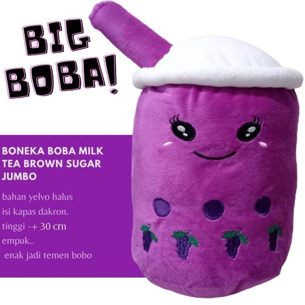 Promo Bulan Ini Boneka Boba Bubble Milk Tea Brown Sugar - Boneka Bubble Tea - Boneka Boba Milk Tea -
