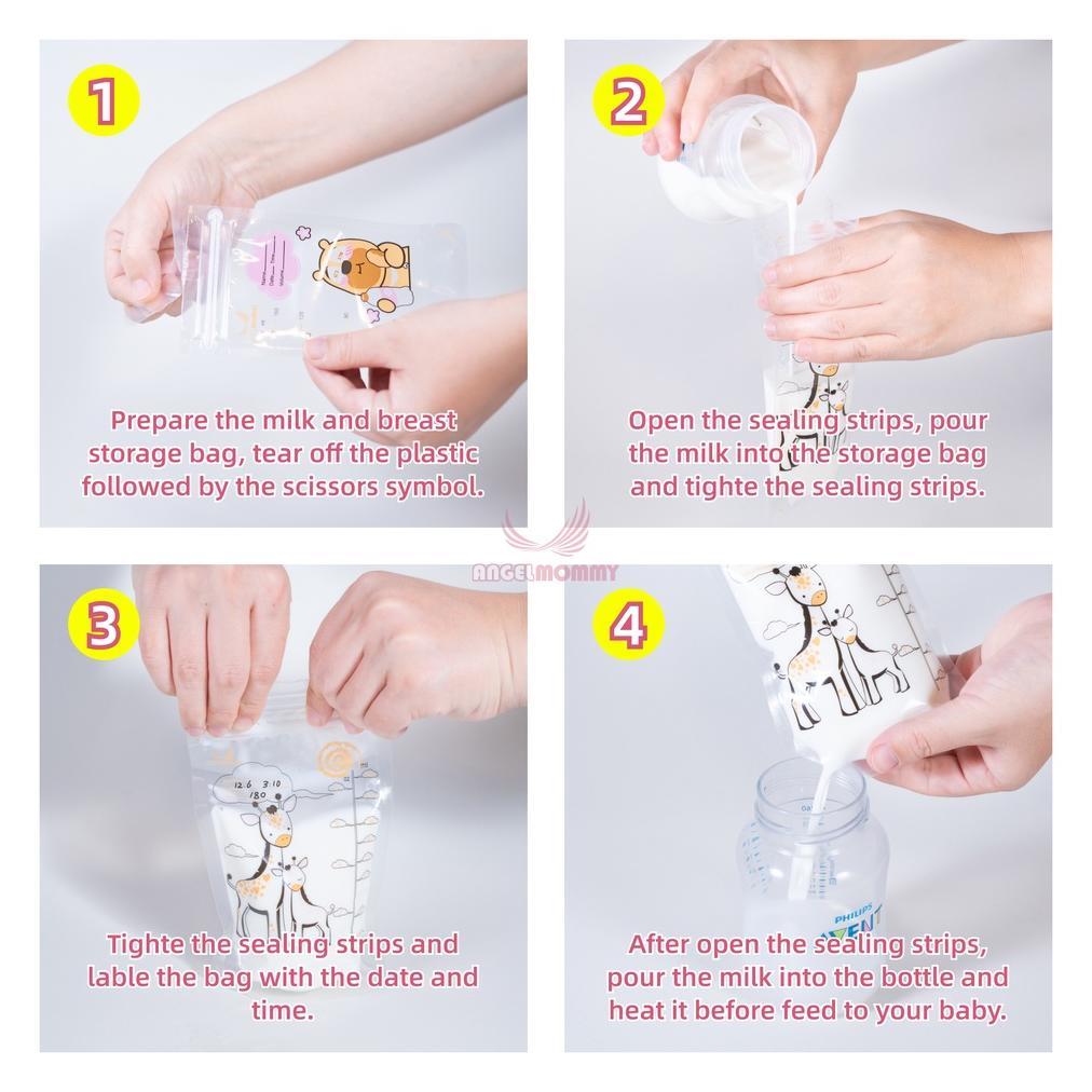 Unik 150Ml Dan 250Ml Kantong Asi Breast Milk Plastik Asi Double Lock Asi  Kantung Asi Tas Asi Sekali