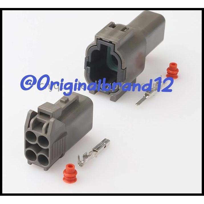TERLARIS SOKET CONNECTOR 4 PIN 4P WATERPROOF CONNECTOR MALE FEMALE WITH CRIMP 