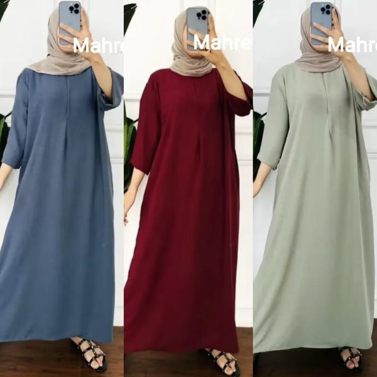 GAMIS DRESS CRINKLE LONG DRESS JUMBO LD 120 BUSUI Baru