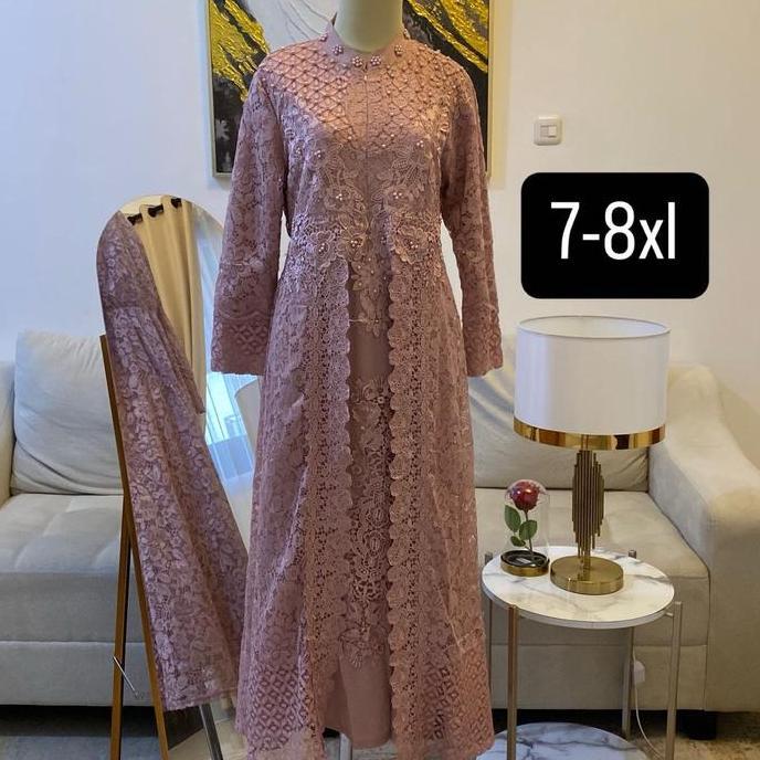 Sale [Cod]Gamis Inara Brukat Jumbo D076 Gamis Brokat Mewah Muslim Pesta Syari Kondangan Wanita Canti